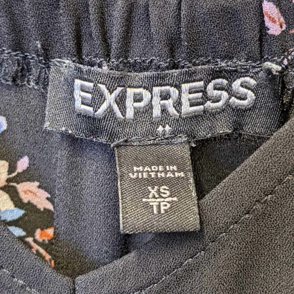 Express Black and Orange Floral Maxi Dress - Picture 3 of 3